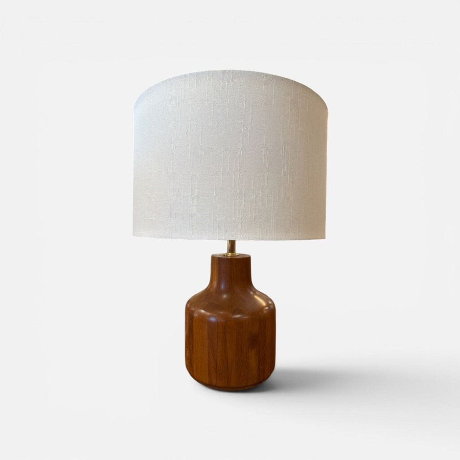 Monumental Slaved Teak Danish Modern Lamp