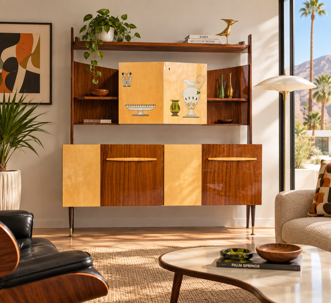 Vintage Rare Italian 1950's Bar Cabinet by Vittorio Dassi
