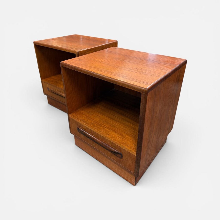 PAIR Danish Modern Teak Mid Century Modern Nightstands (Set of 2)