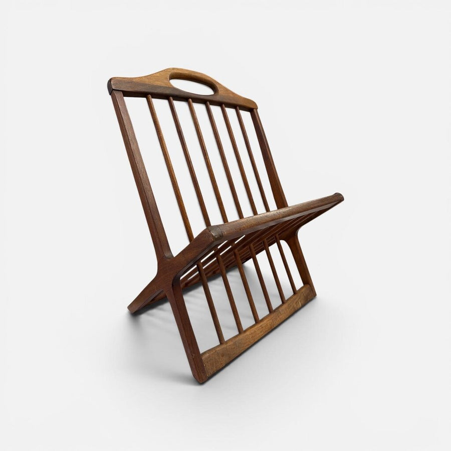 Arthur Umanoff Magazine Rack Mid Century in Walnut