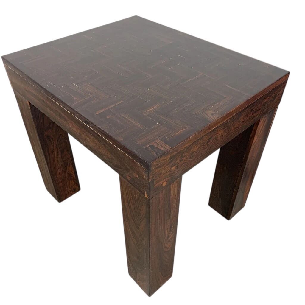Pair of Don Shoemaker Nesting Tables Solid Rosewood Cocobolo Parquetry (Set of 2)
