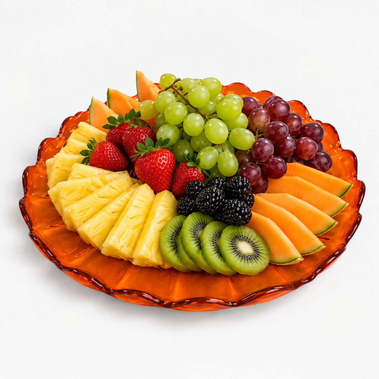 Mid Century Orange Viking Torte  Plate