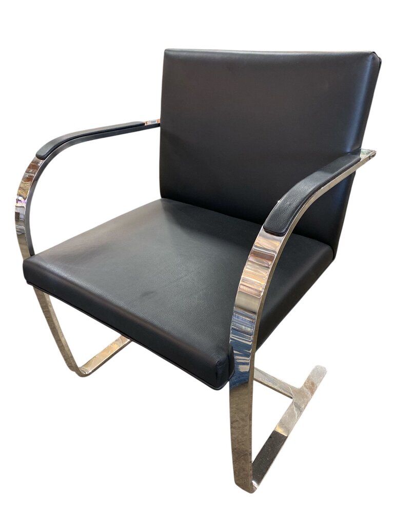 Knoll Brno Black Leather Chair