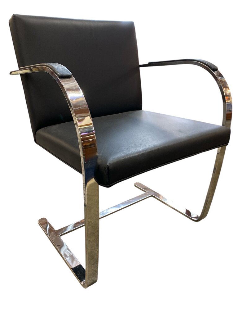 Knoll Brno Black Leather Chair