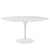 Tulip Table Dining / 60" Round / Faux Marble / White Base - 60"W x 29.5"H