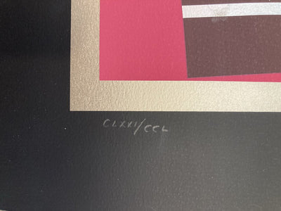 Victor Vasarely "Sunbather" 1982 Signed and Numbered 171 / 250 Serigraph on Black Paper