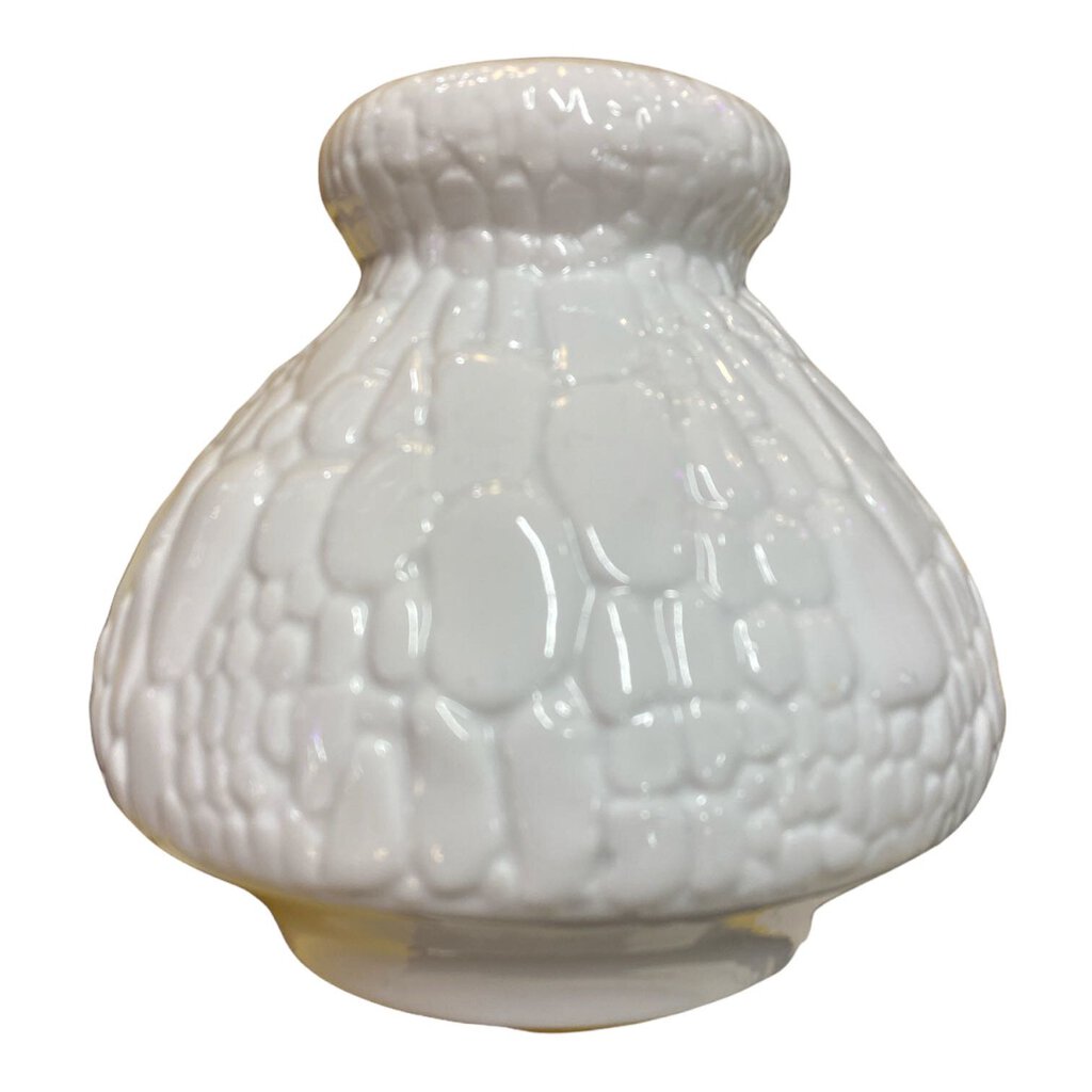 West German Vintage White Reptile Skin Glaze Vase by AK Kaiser (RARE)
