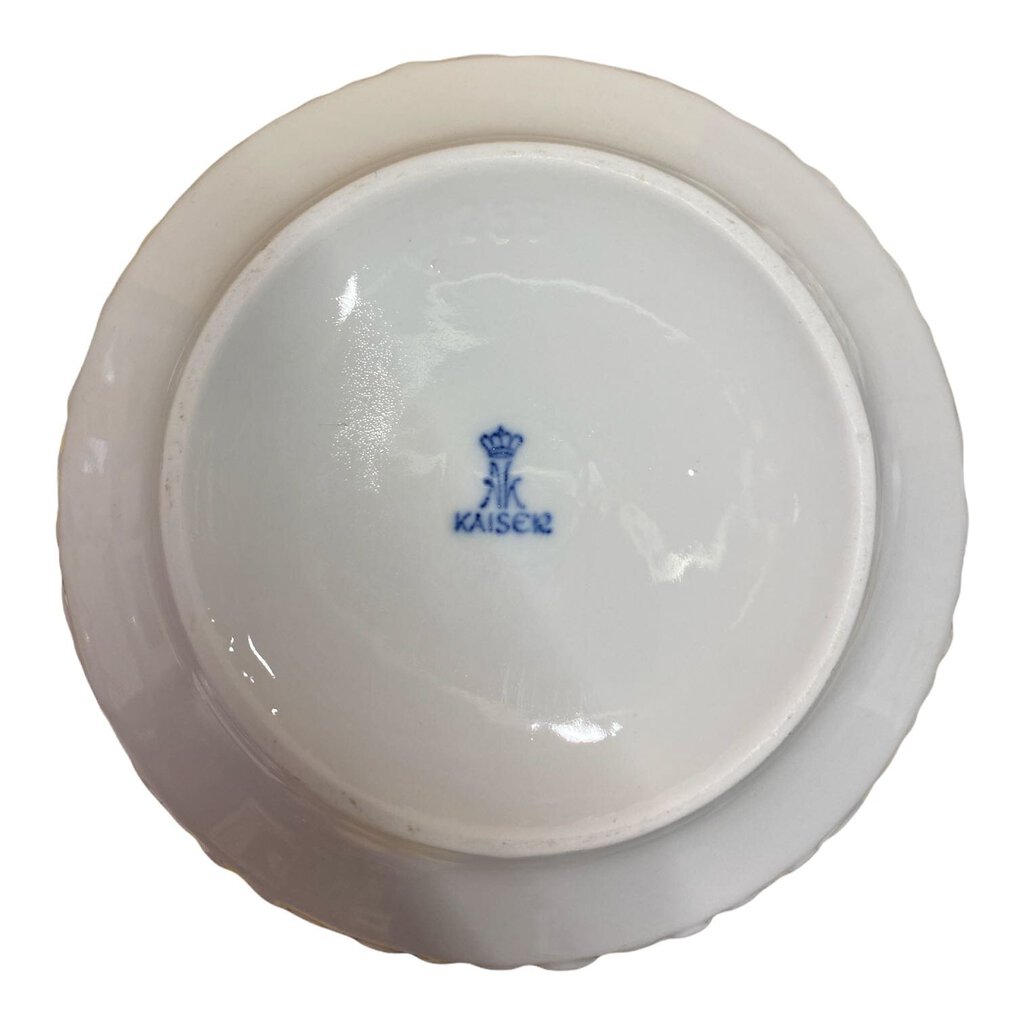 West German Vintage White Reptile Skin Glaze Vase by AK Kaiser (RARE)