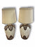 Ceramic Leaf Lamps (Pair)