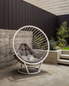 Bubble Ball Chair indoor/Outdoor Pink, or Gray frame with dark grey cushion by Ben Rousseau