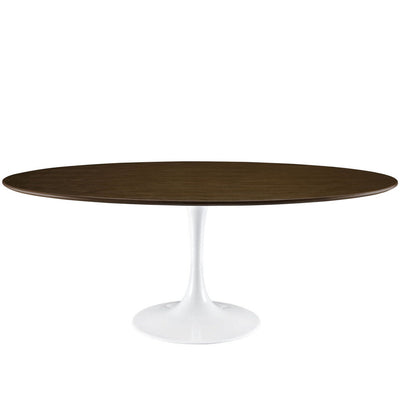 Tulip Dining Table 78" Oval Walnut