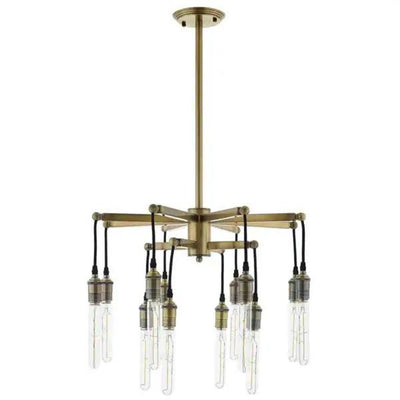 Nautilus Aged-Brass Chandelier