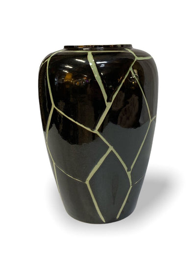 Scheurich Black & Celadon Vase, Vintage W. Germany