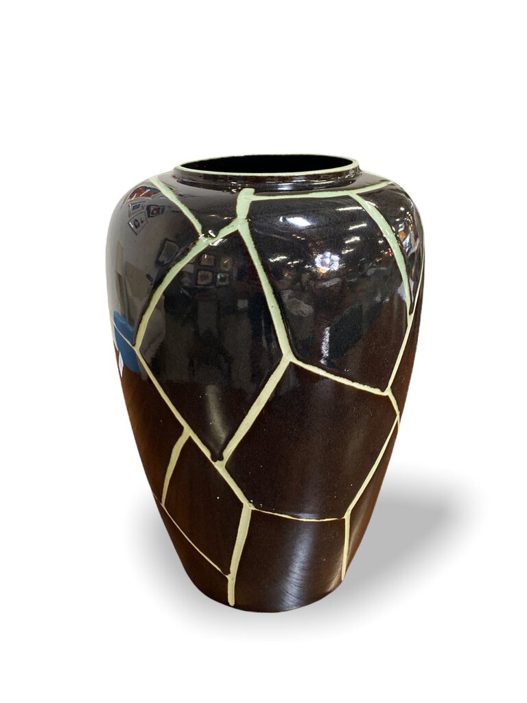 Scheurich Black & Celadon Vase, Vintage W. Germany