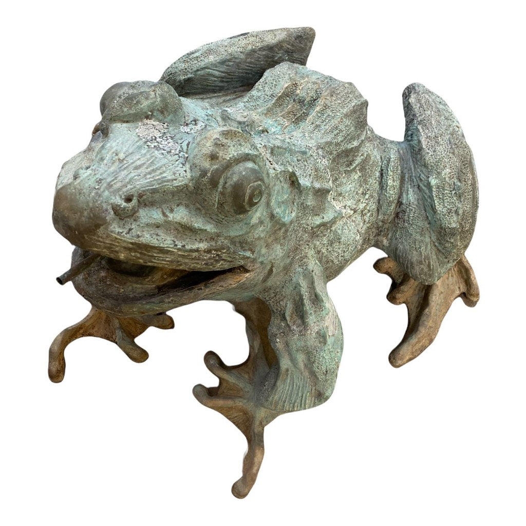Large Bronze Toad Fountain Frog
