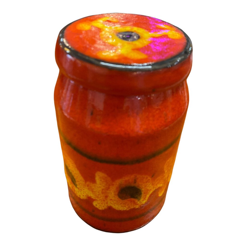 Danish Mid Century Red Canister Ceramic