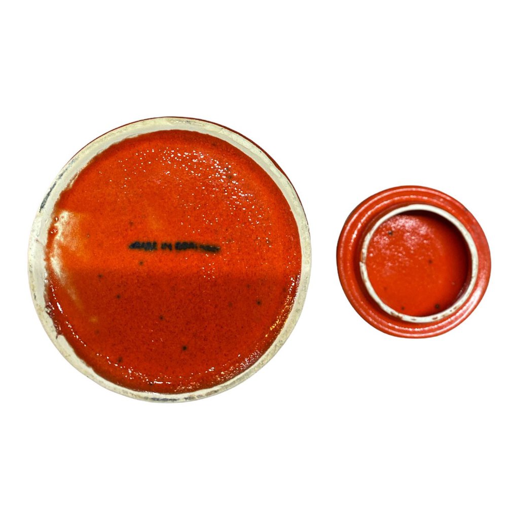 Danish Mid Century Red Canister Ceramic