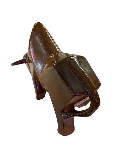 Italian Ceramic Bull - Brown