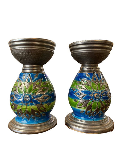 Bitossi Netter Pair of Italian Ceramic Candle Holders (Set of 2)