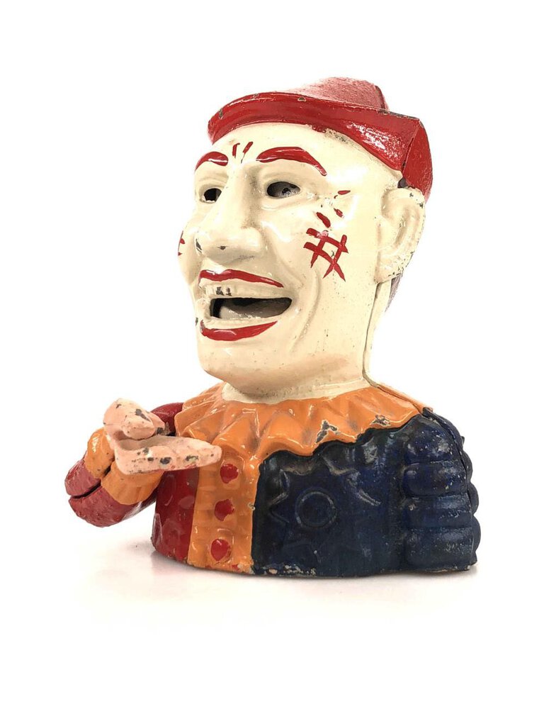 Humpty Dumpty Cast Iron Clown Bank