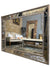 Antiqued Glass Frame Wall Mirror - can be hung horizontally or vertically