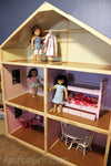 French Style Dollhouse for 18" Dolls 6' feet tall, 5' feet wide and 2' feet deep