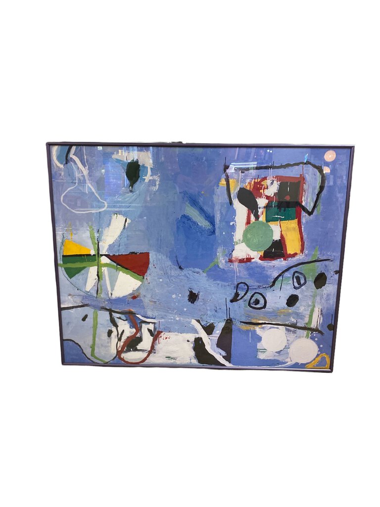 Vintge Gustavo Rivera "Untitled" Poster Art Framed