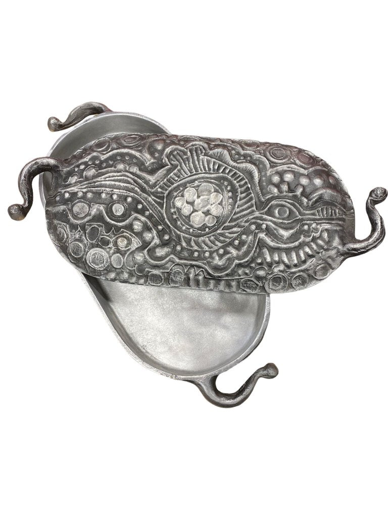 Don Drumm 1969 Mid Century Aluminum Covered Casserole Serving Dish Pan 3.5 Qt