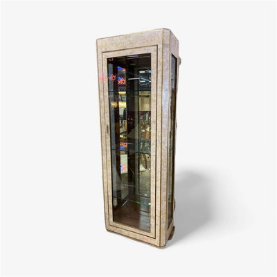 Maitland Smith Mid Century Tessellated Stone Display Cabinet