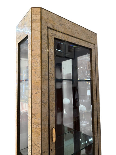 Maitland Smith Mid Century Tessellated Stone Display Cabinet