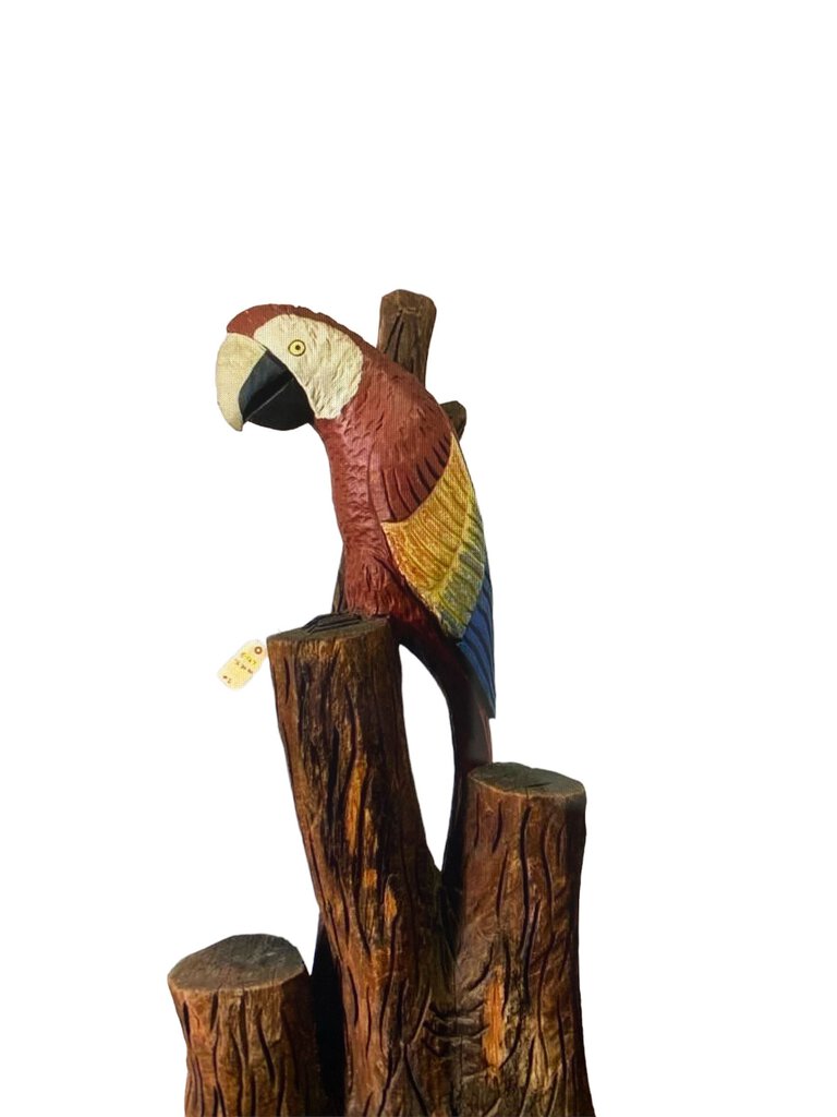 Eusebio B. Dalay 6ft Parrot on Tree Statue, Signed & Numbered