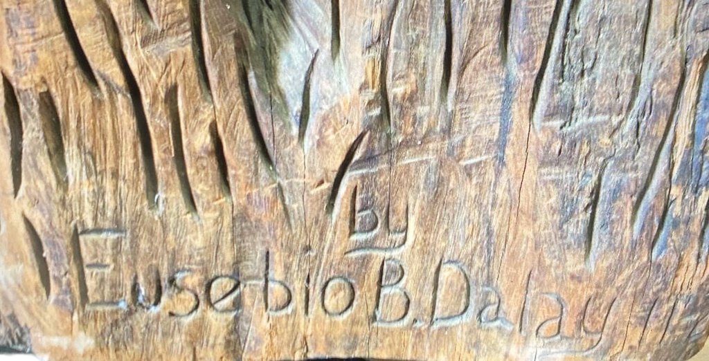 Eusebio B. Dalay 6ft Parrot on Tree Statue, Signed & Numbered