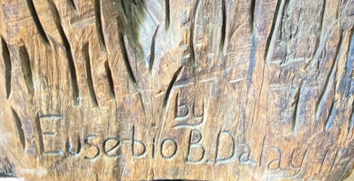 Eusebio B. Dalay 6ft Parrot on Tree Statue, Signed & Numbered