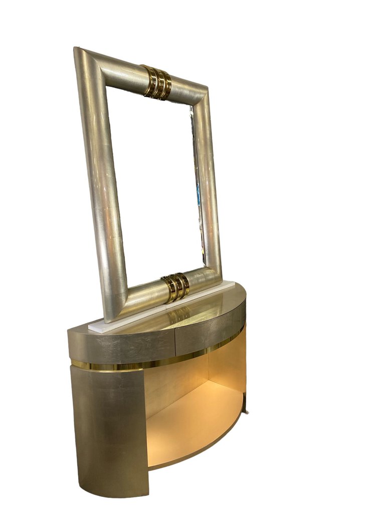 J Robert Scott post Modern Credenza and Mirror (lighted base)