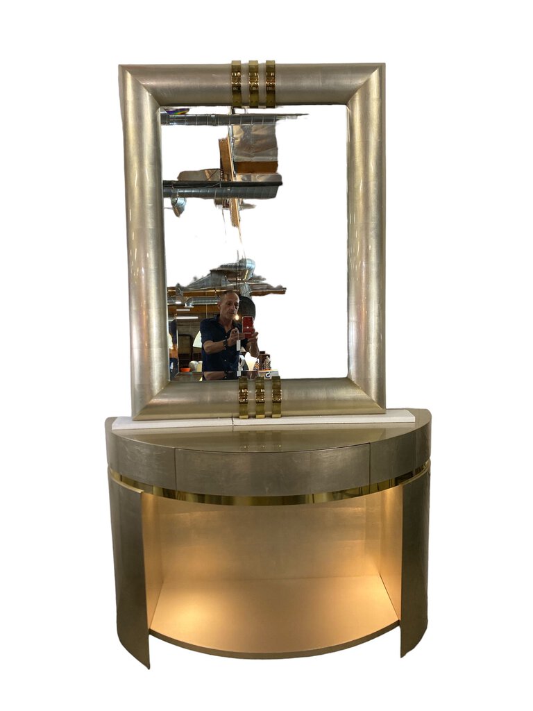 J Robert Scott post Modern Credenza and Mirror (lighted base)