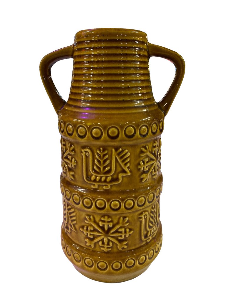 Mid Century West Germany Ceramic Bay Snowflake Vase