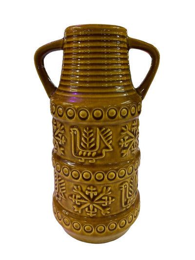 Mid Century West Germany Ceramic Bay Snowflake Vase