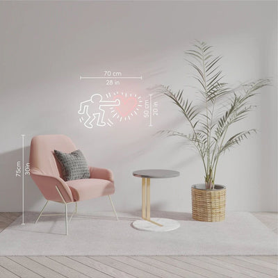 Send Love Yp X Keith Haring LED Neon Sign