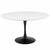 TULIP DINING TABLE 54" ROUND WHITE BLACK BASE