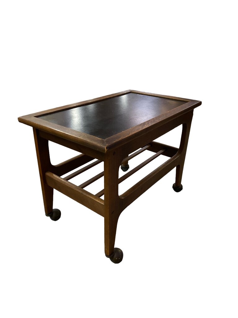 Mid Century Modern Rolling Serving Table
