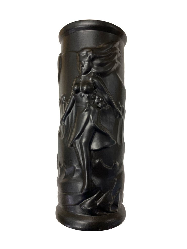 Bauer Pottery Black Surfer Hula Girl Tiki Tumbler