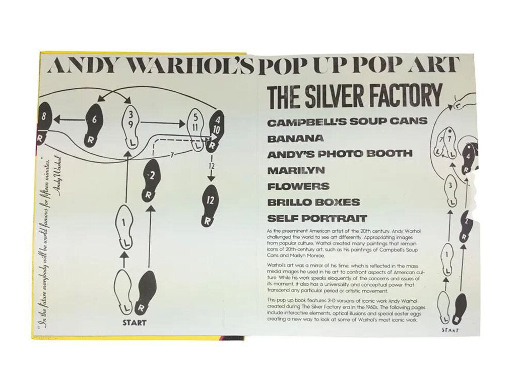 ANDY WARHOL POP UP POP ART BOOK