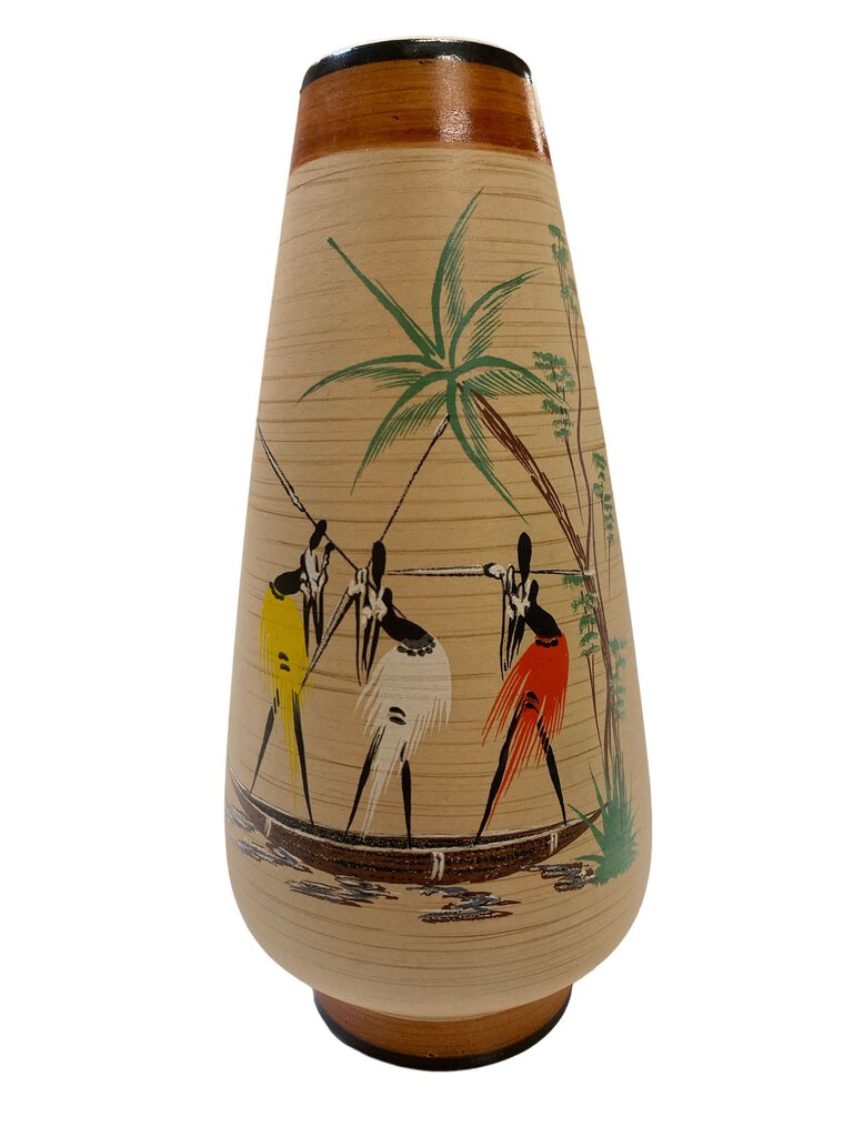 Vintage West German Pottery Vase AFRA HUHR 1385 20