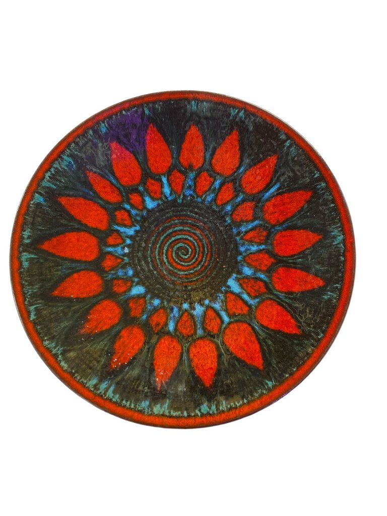 VINTAGE WEST GERMAN POTTERY HANGING DISH