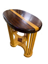 Vintage Smal Oval Inlay Side Table by Nick Vojesik