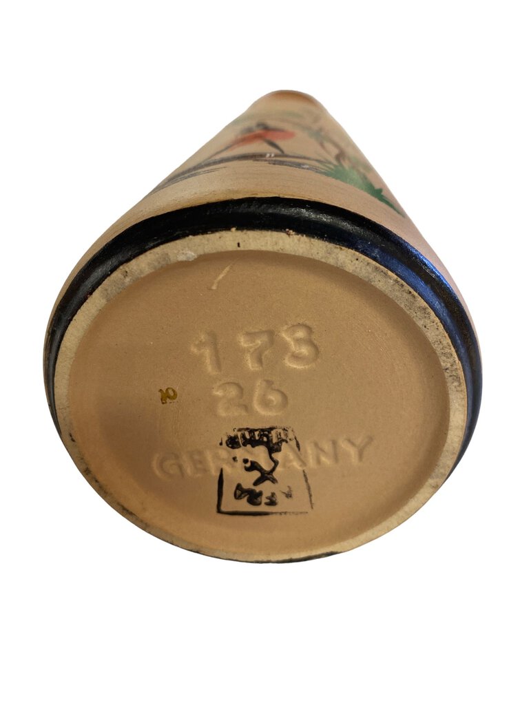 VINTAGE WEST GERMAN POTTERY VASE AFRA HUHR 173 26