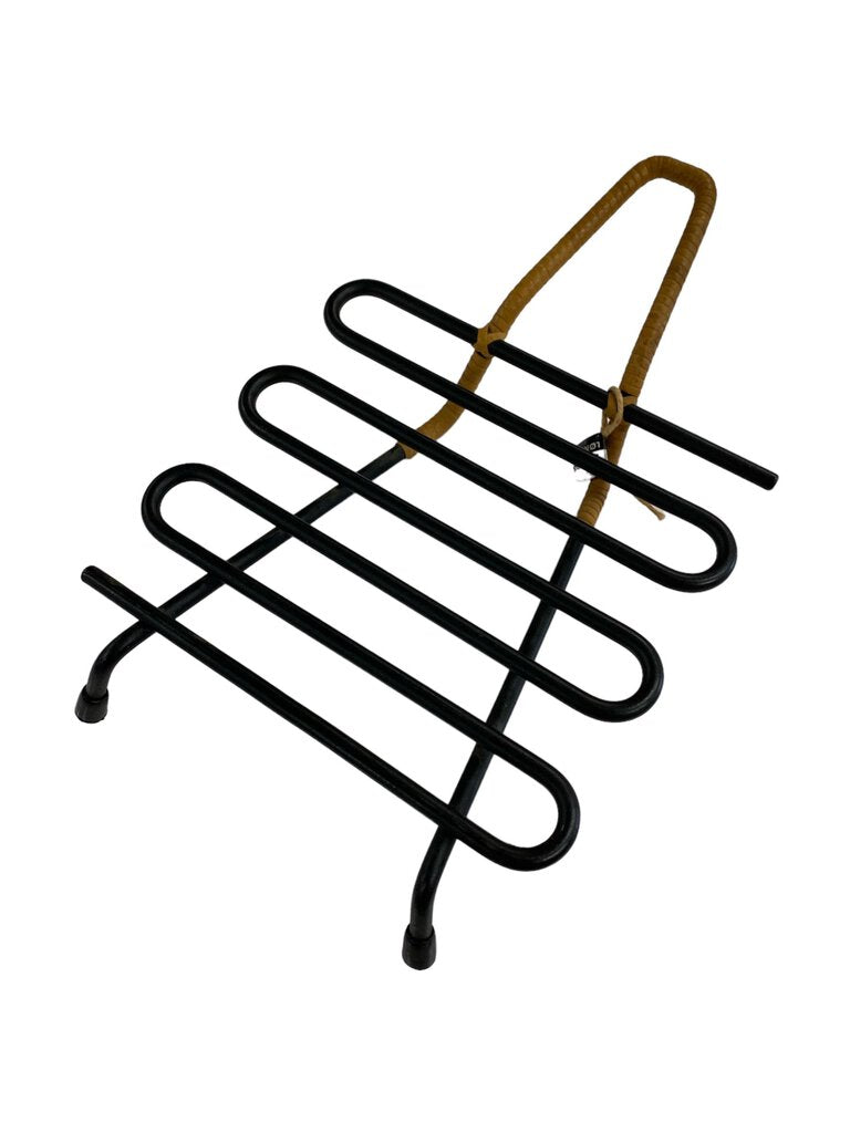 Laurids Lonborg Danish Modern Metal and Raffia Trivot