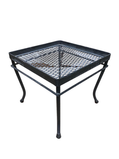 Russell Woodard Pair of Mid Century Wrought Iron Side Tables - Original Powdercoat and Patina (Set of 2)