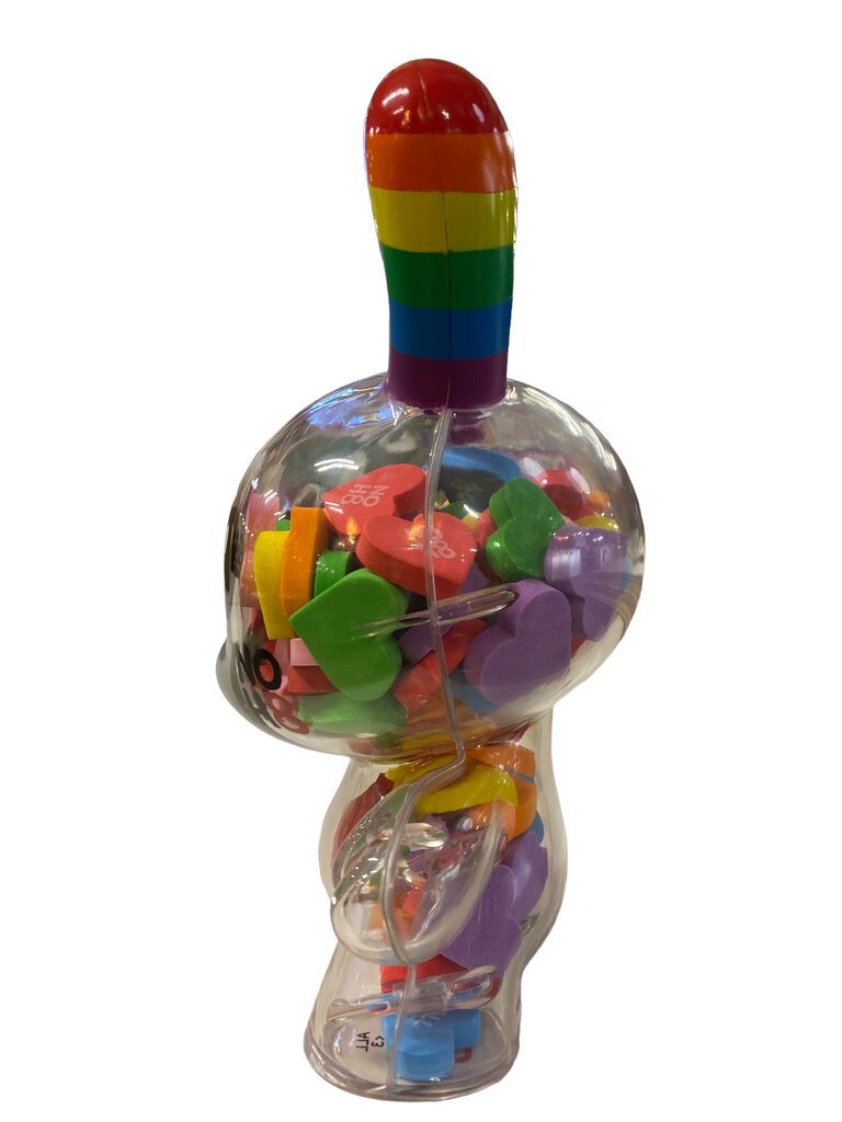 ALL <3 NOH8 8" Rainbow Clear Shell Dunny Filled with Hearts