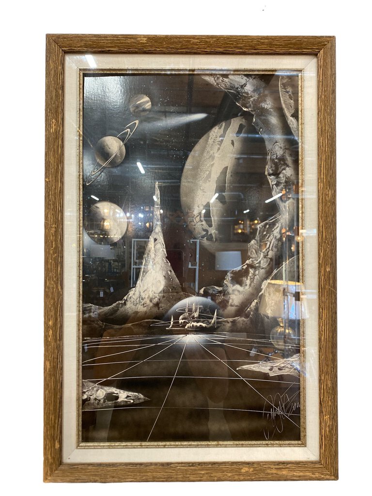 Space Age Solar System Artwork - Artist Signed